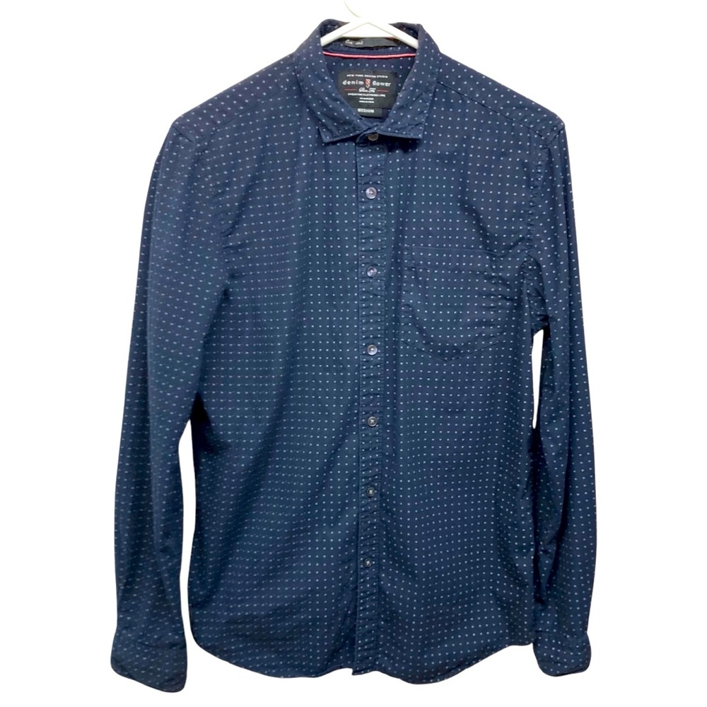 Denim & Flower Navy Blue Men's Shirt M Slim Fit. Moving make an offer